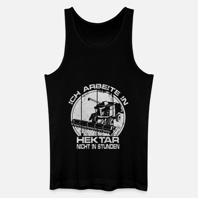 Mähdrescher spruch - Männer Bio Tank Top - Schwarz
