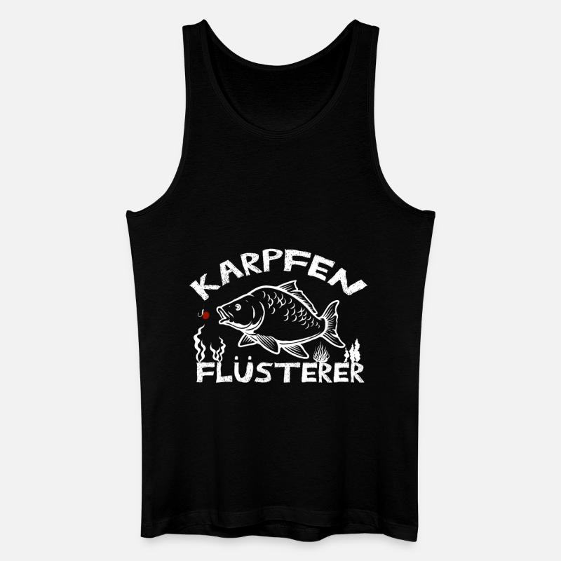 Karpfen Flüsterer - Männer Bio Tank Top - Schwarz