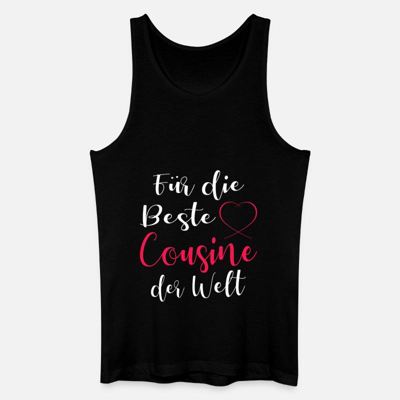 Beste Cousine - Männer Bio Tank Top - Schwarz