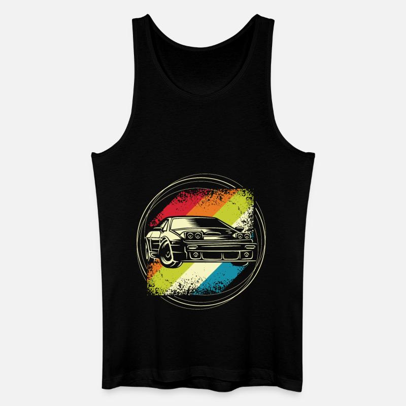 Rallye auto retro - Männer Bio Tank Top - Schwarz