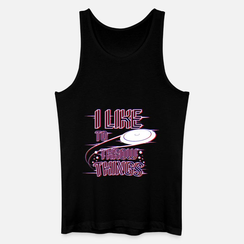 Frisbee throw things - Männer Bio Tank Top - Schwarz