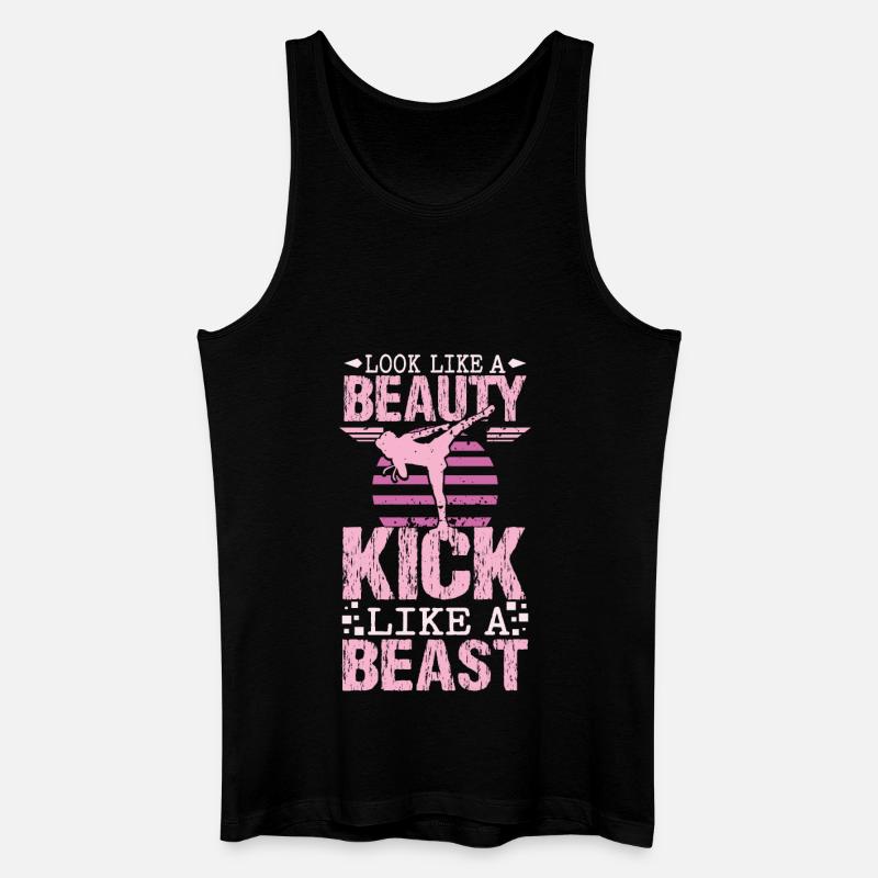 Karate beauty - Männer Bio Tank Top - Schwarz