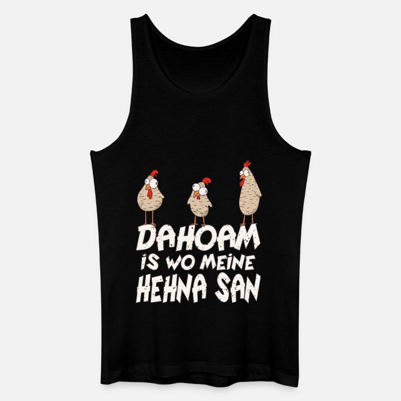 Bayrisch Hehna bauer huhn - Männer Bio Tank Top - Schwarz