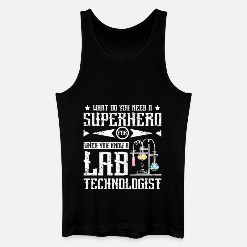 Superhero lab technologist - Männer Bio Tank Top - Schwarz