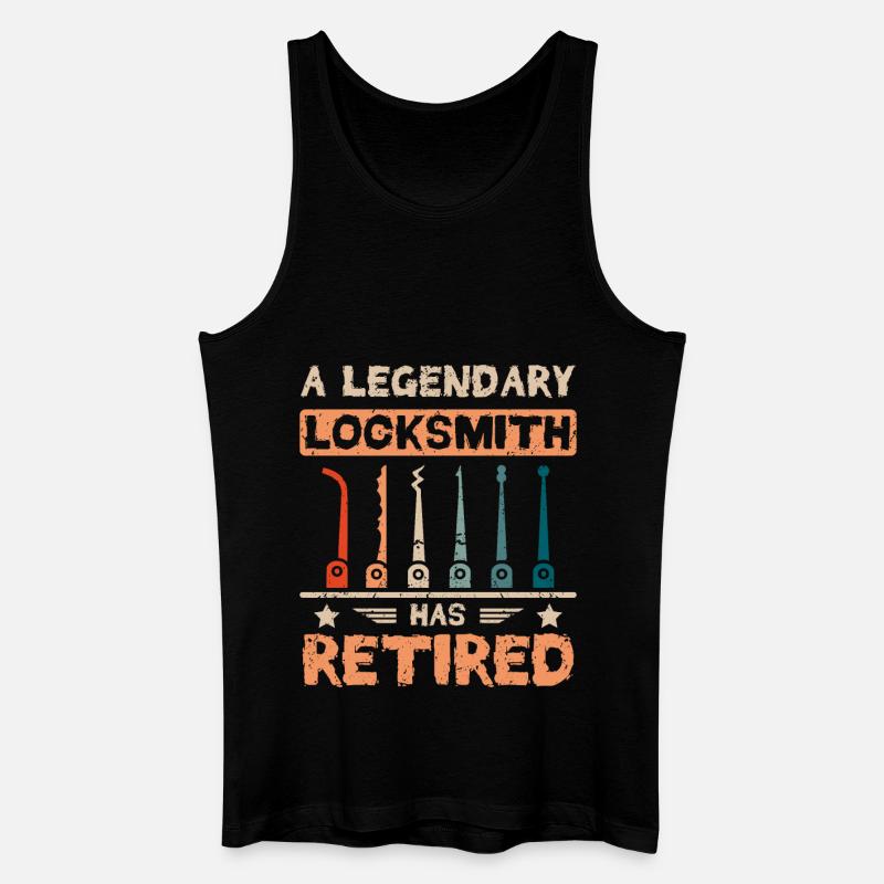 A legendary locksmith has retired - Männer Bio Tank Top - Schwarz