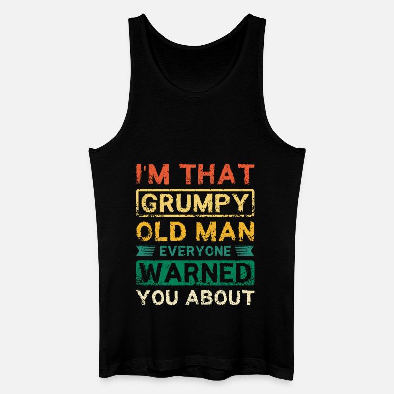 I'm that grumpy old man - Männer Bio Tank Top - Schwarz