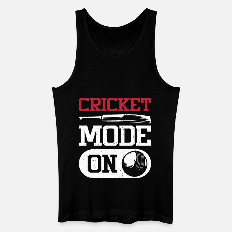 Cricket mode on - Männer Bio Tank Top - Schwarz