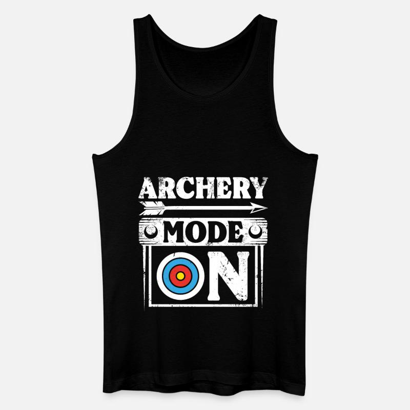 Archery mode on - Männer Bio Tank Top - Schwarz