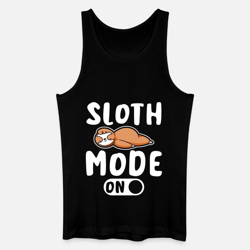 Sloth mode on - Männer Bio Tank Top - Schwarz