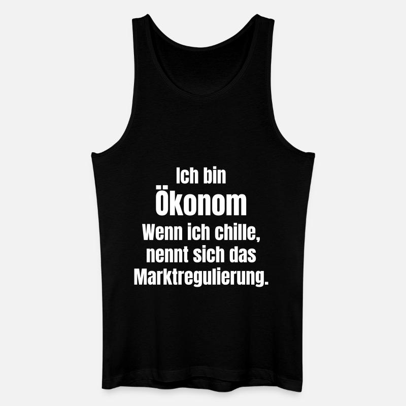 Ökonom - Männer Bio Tank Top - Schwarz