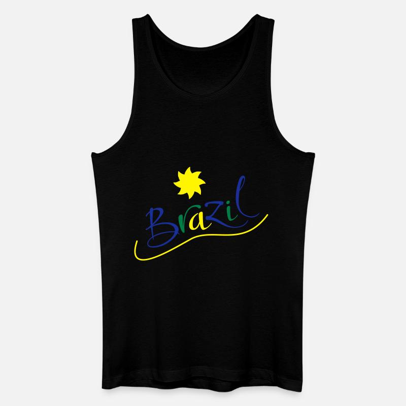 brasilien - Männer Bio Tank Top - Schwarz
