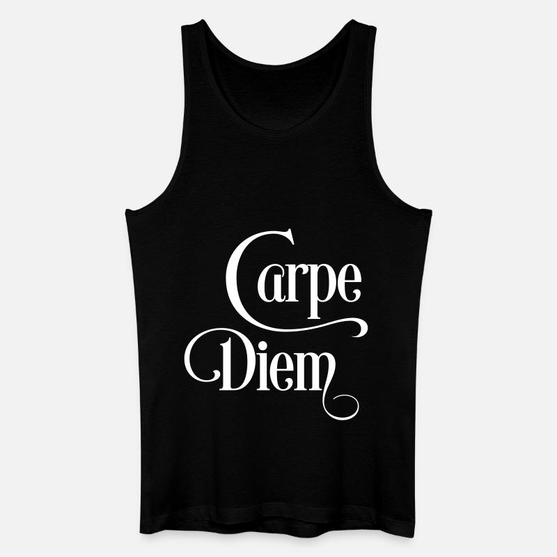 carpe diem - Männer Bio Tank Top - Schwarz