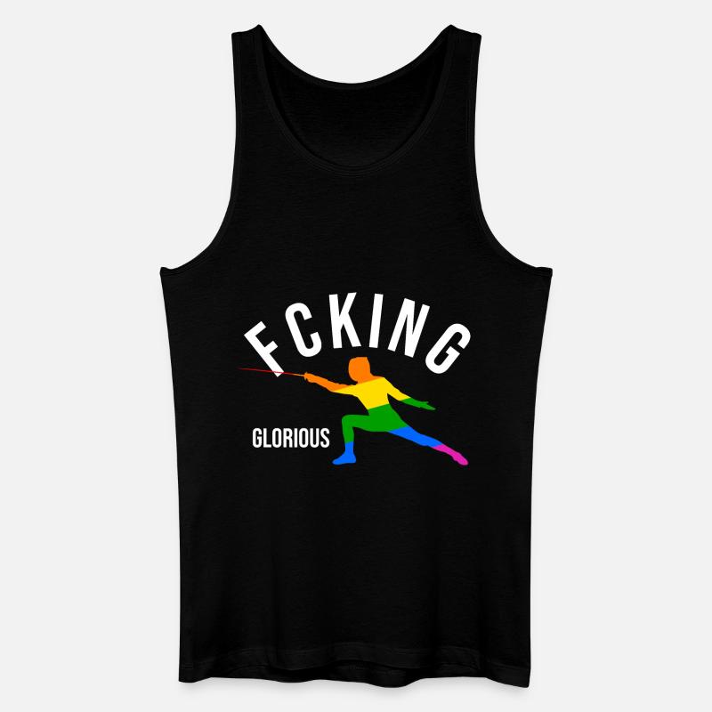 Fcking Glorious Fechter - Männer Bio Tank Top - Schwarz