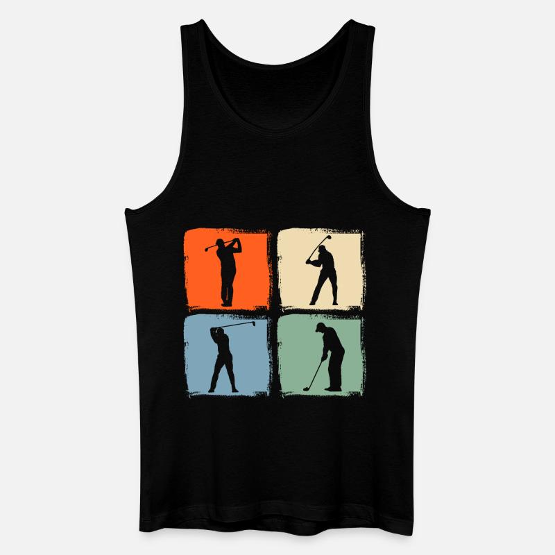 Golfspieler Golf - Männer Bio Tank Top - Schwarz