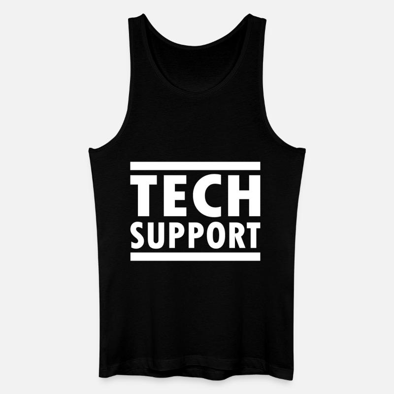 tech support - Männer Bio Tank Top - Schwarz