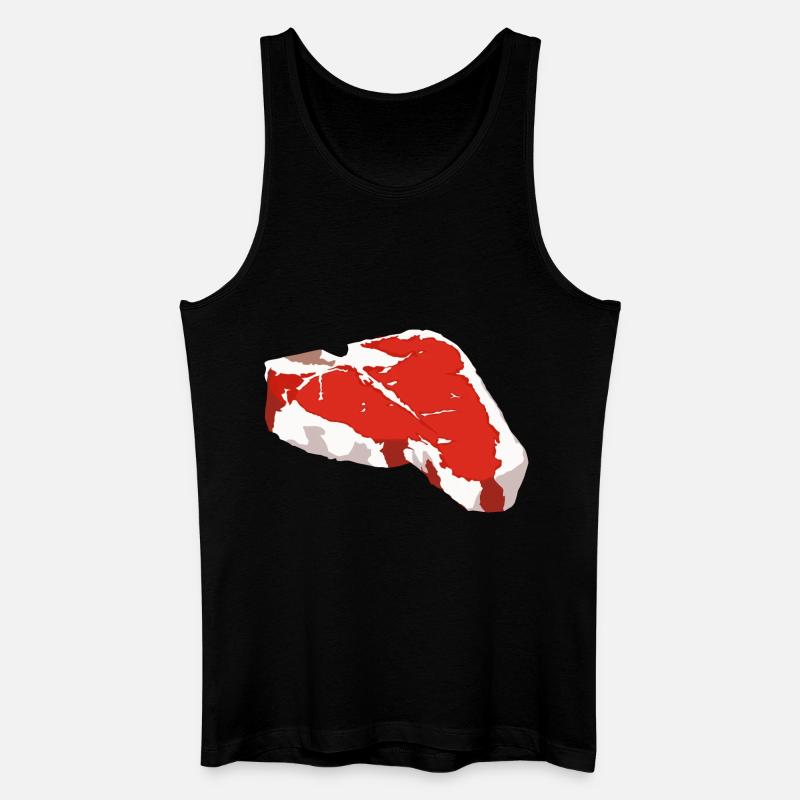 Steak - Männer Bio Tank Top - Schwarz