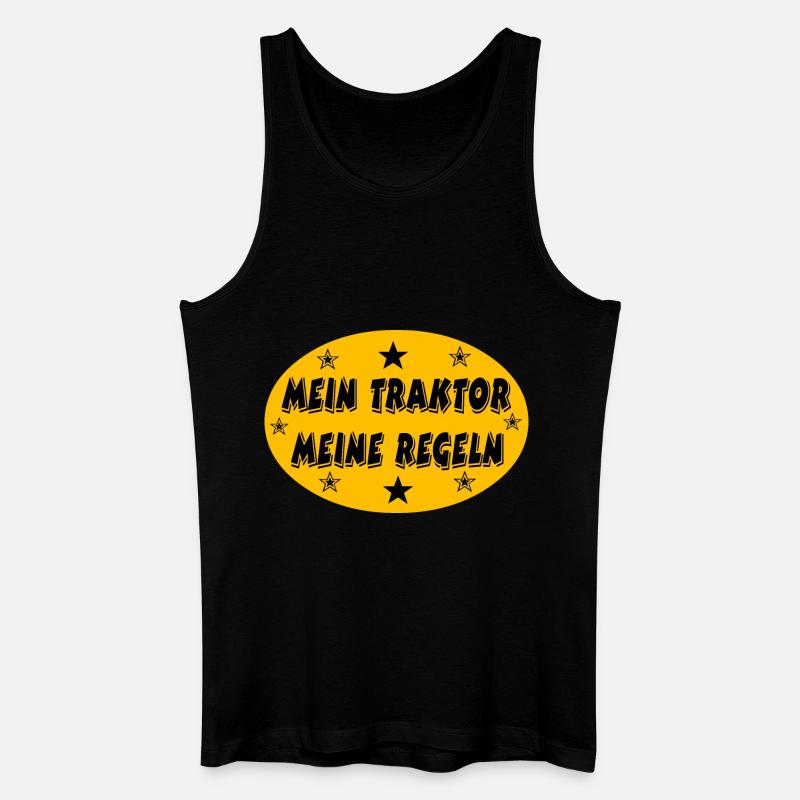 Traktor - Männer Bio Tank Top - Schwarz