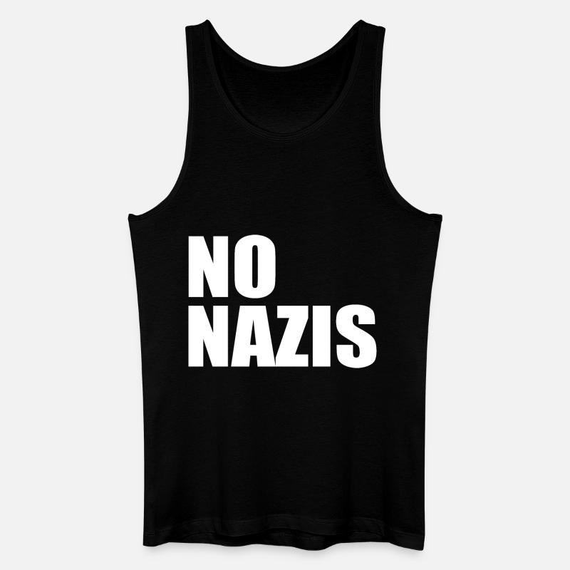 No nazis - Männer Bio Tank Top - Schwarz