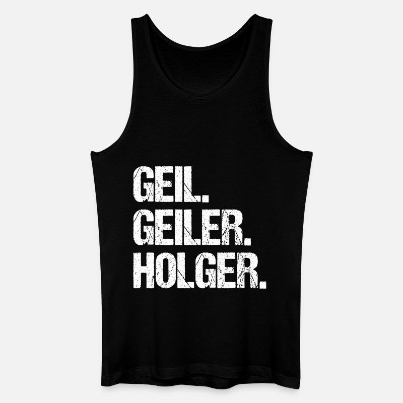 Holger - Männer Bio Tank Top - Schwarz