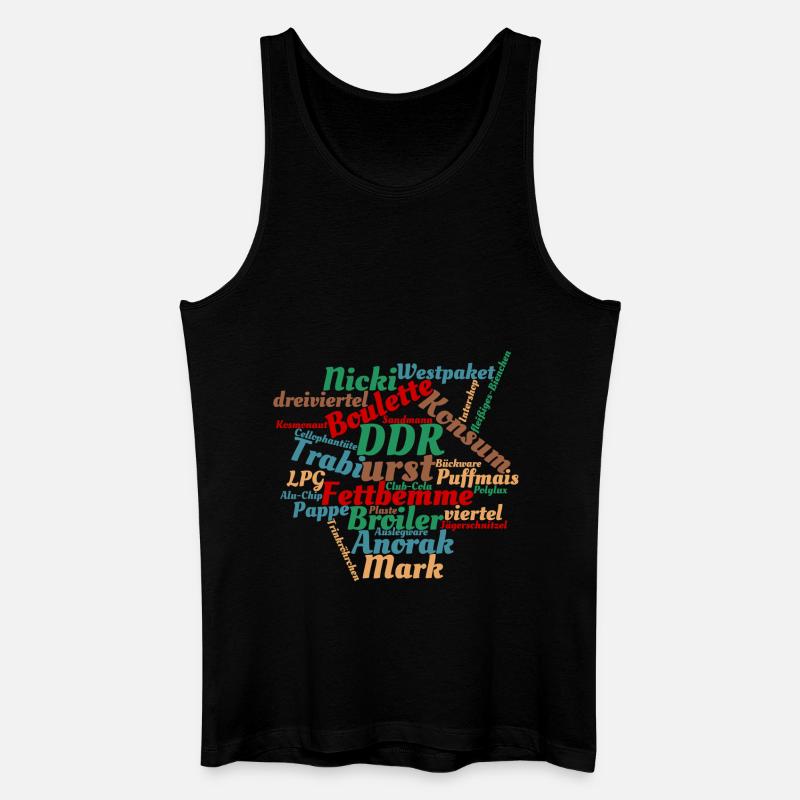 DDR Ostalgie Wörtersammlung - Männer Bio Tank Top - Schwarz