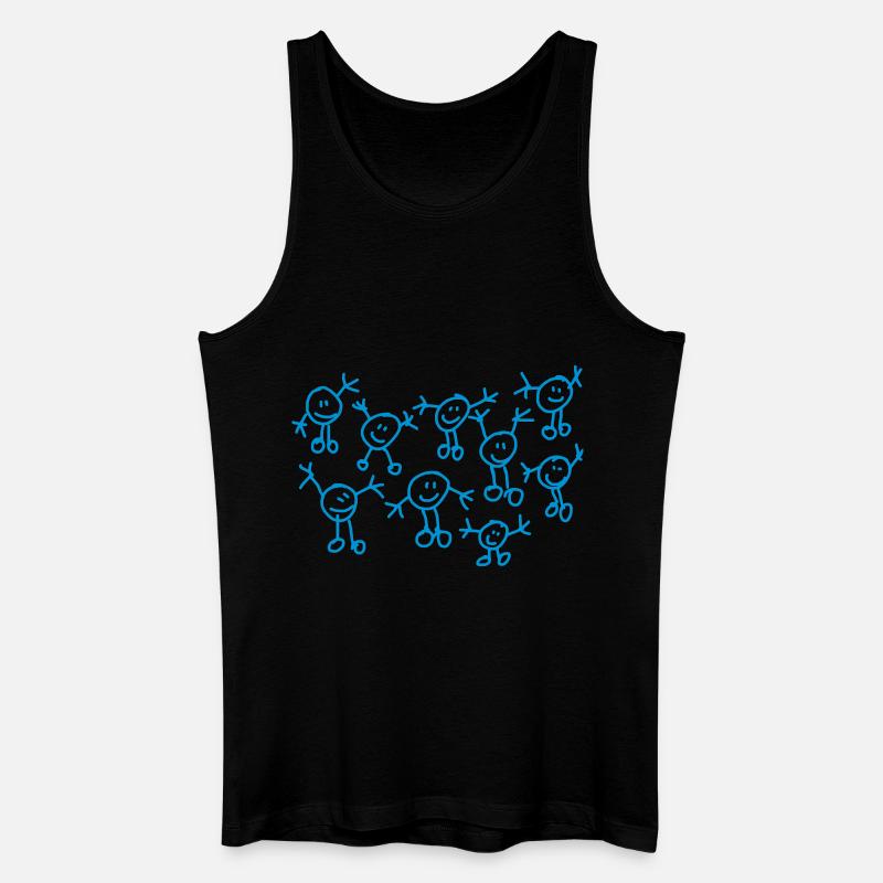 kinder_malen_kopffuessler - Männer Bio Tank Top - Schwarz