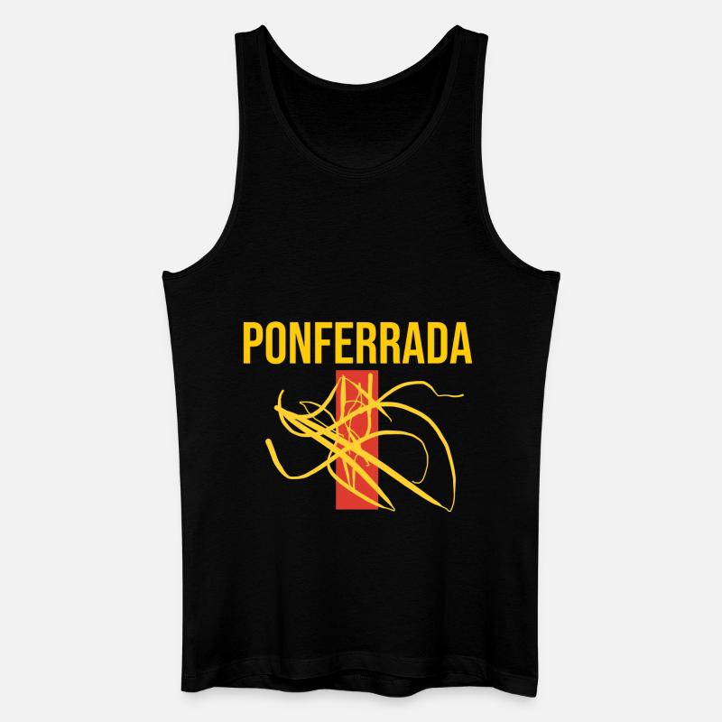 Ponferrada Souvenir Ponferrada - Männer Bio Tank Top - Schwarz