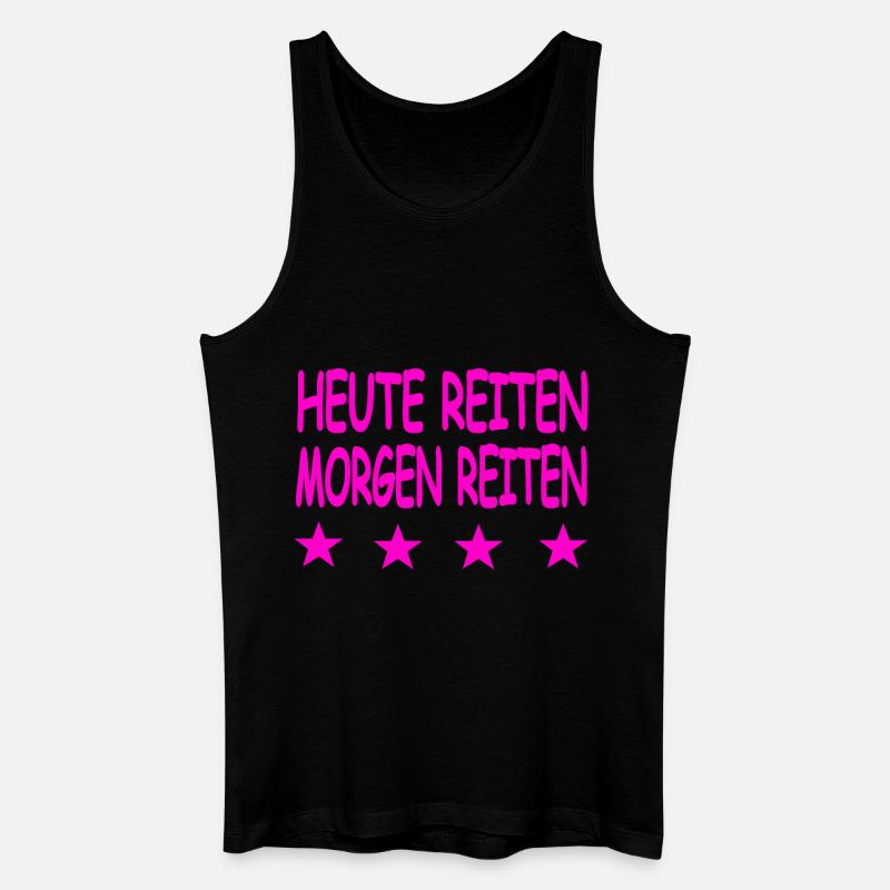 Reiten - Männer Bio Tank Top - Schwarz