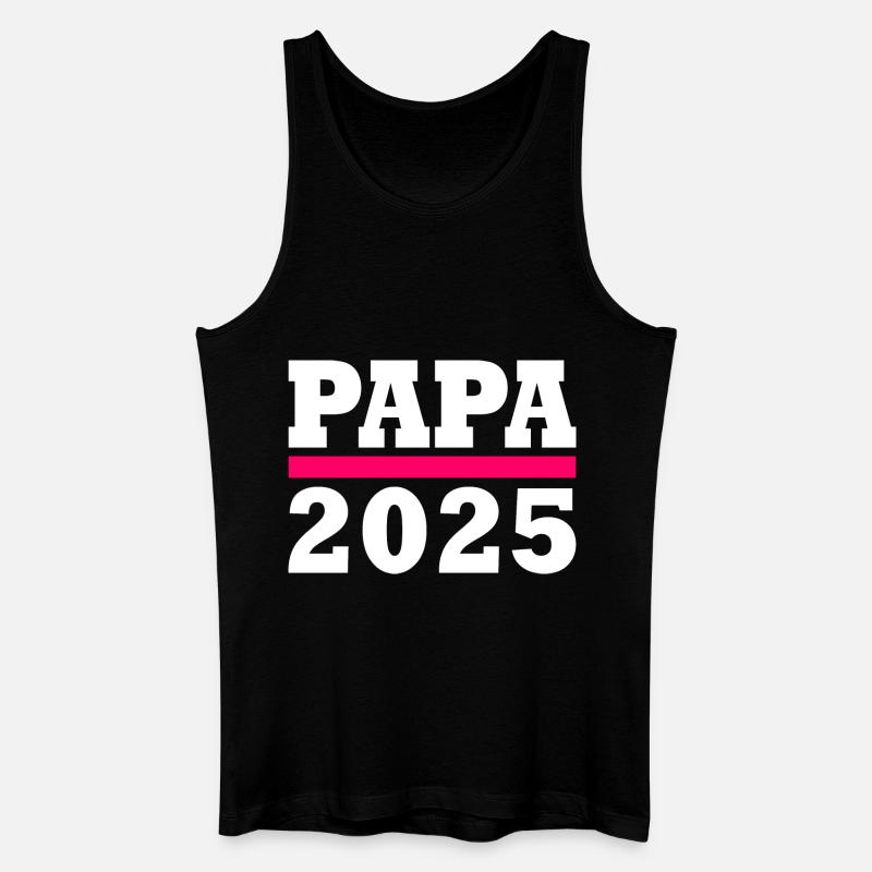 Papa 2025 - Männer Bio Tank Top - Schwarz