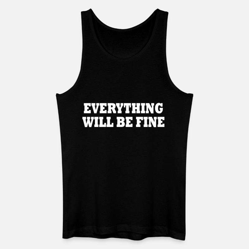 everything will be fine - Débardeur bio Homme - noir