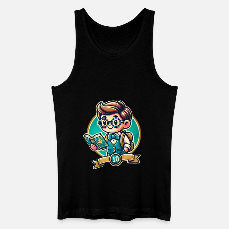 Teach-Modus Ein - Männer Bio Tank Top - Schwarz