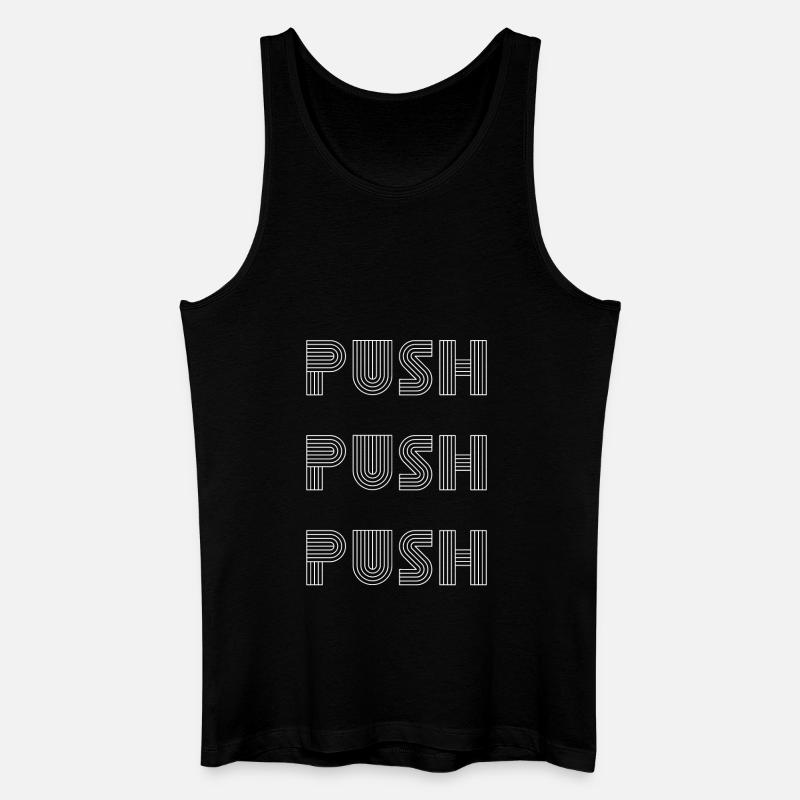 Push Push Motivation - Débardeur bio Homme - noir