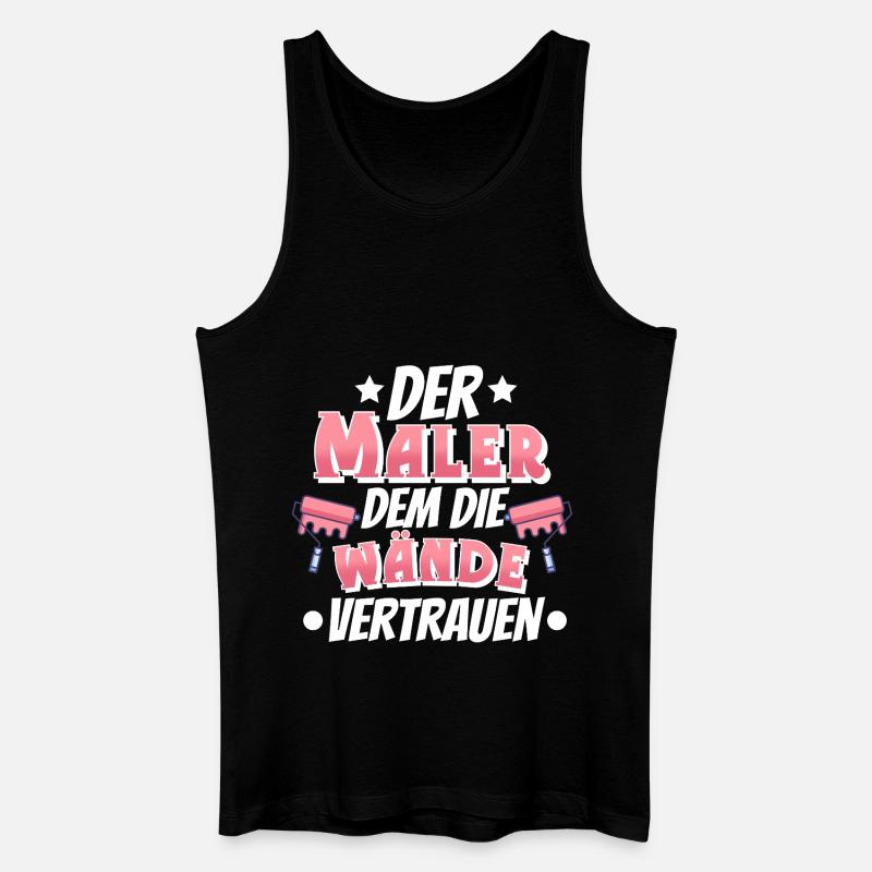 Maler - Männer Bio Tank Top - Schwarz