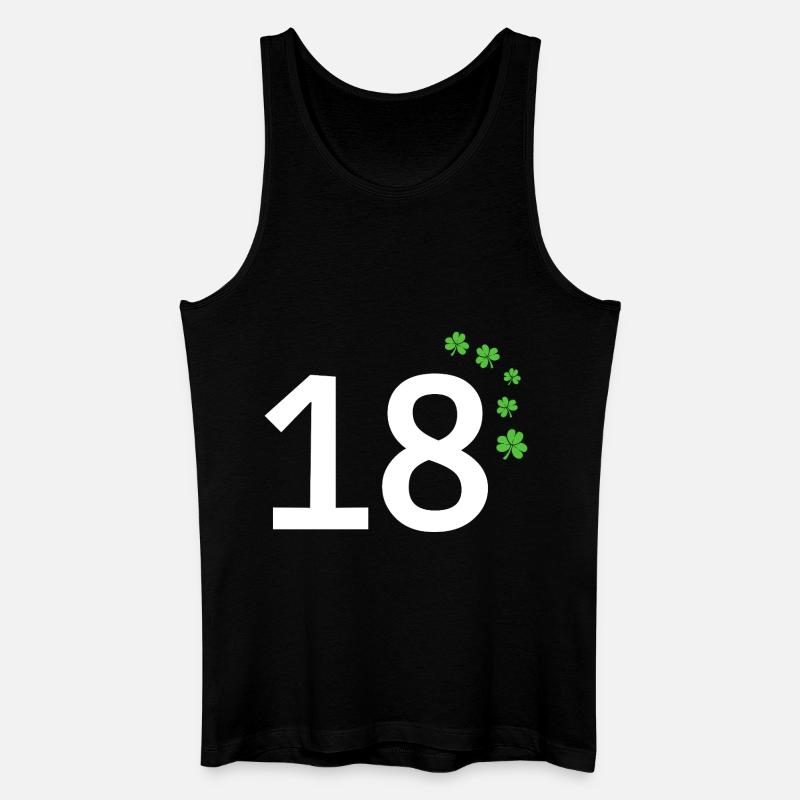 18 - Männer Bio Tank Top - Schwarz