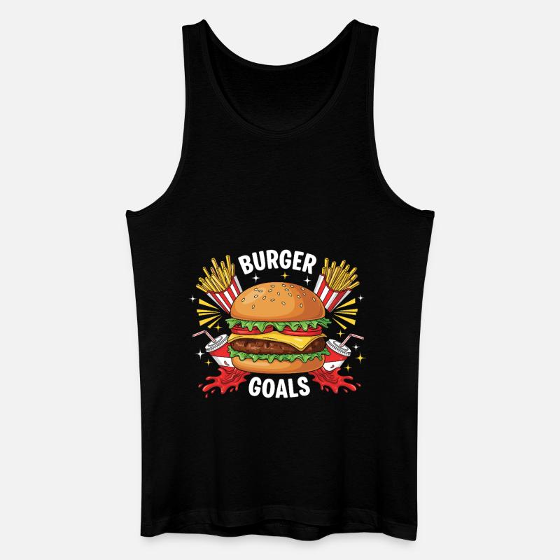 Hamburger Burger - Männer Bio Tank Top - Schwarz