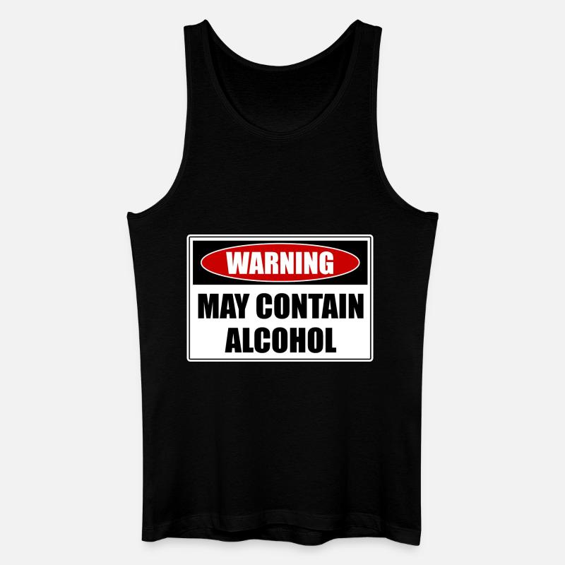 May Contain Alcohol - Männer Bio Tank Top - Schwarz