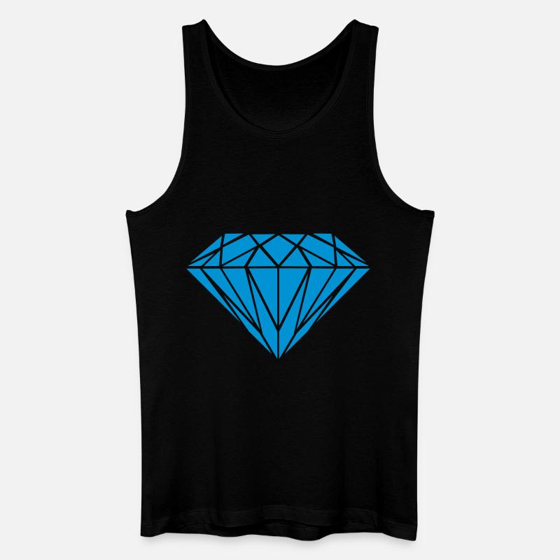 diamond - diamant - Männer Bio Tank Top - Schwarz