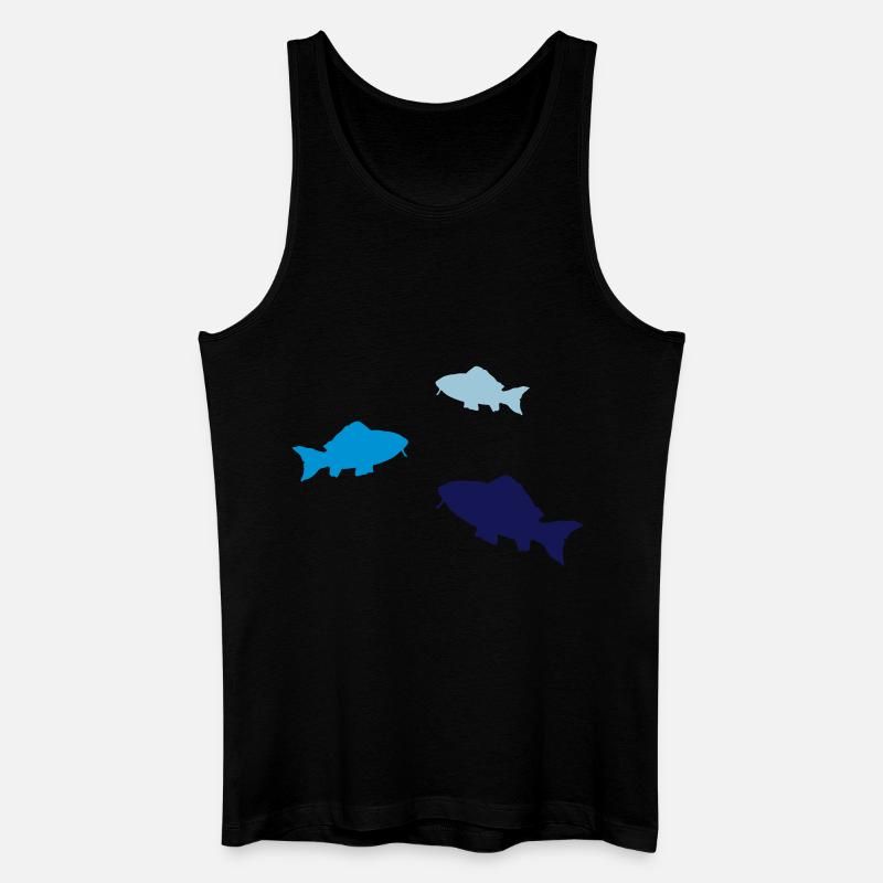 fische02 - Männer Bio Tank Top - Schwarz