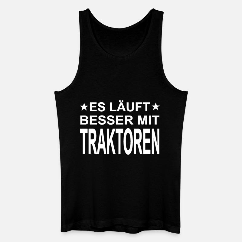 Traktor - Männer Bio Tank Top - Schwarz