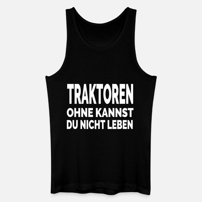 Traktor - Männer Bio Tank Top - Schwarz