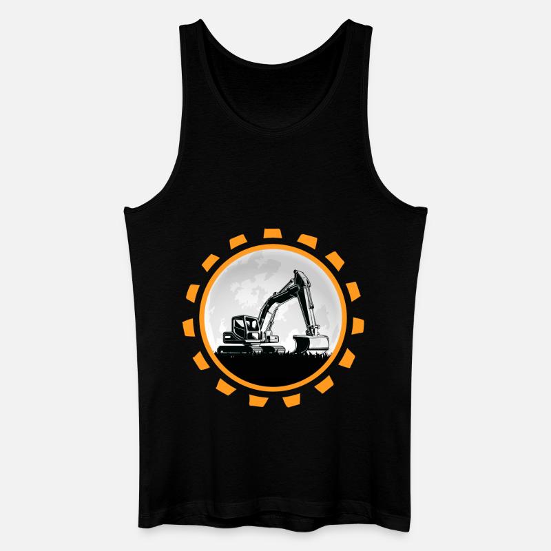 bagger baggerfahrer Baustelle Baggerschaufel - Männer Bio Tank Top - Schwarz