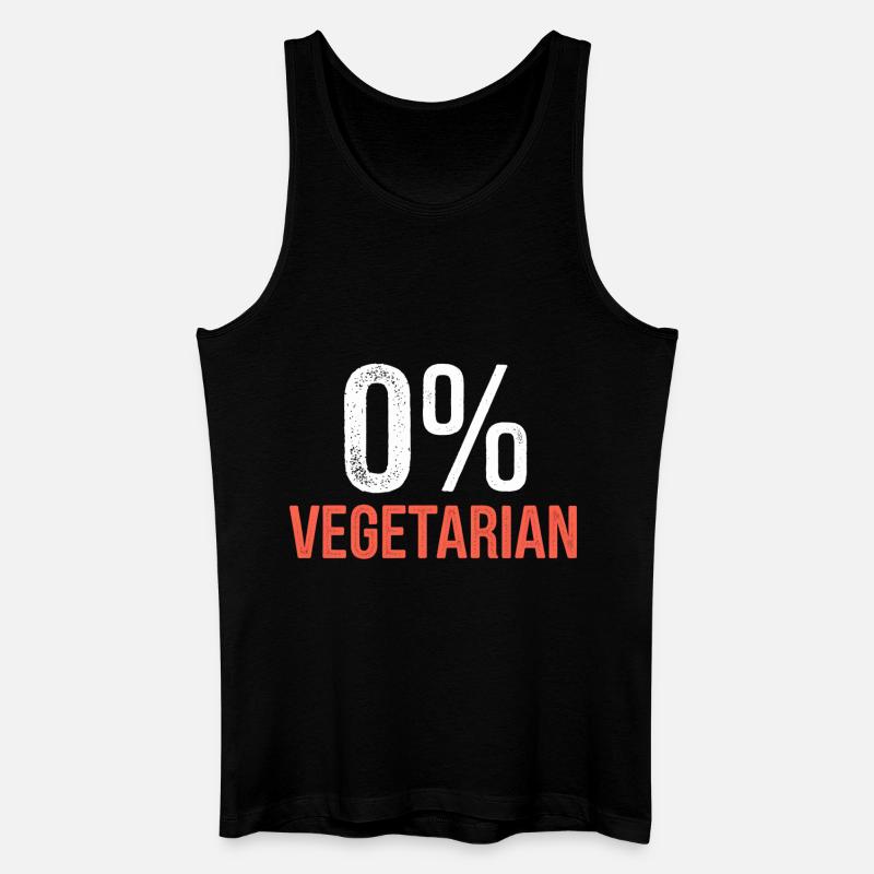 0% Vegetarian 8 - Männer Bio Tank Top - Schwarz