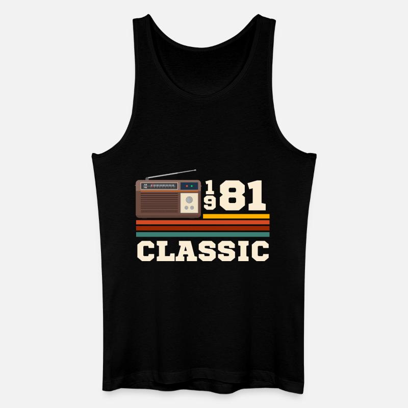 Jubiläum 1981 Retro-Klassiker - Männer Bio Tank Top - Schwarz
