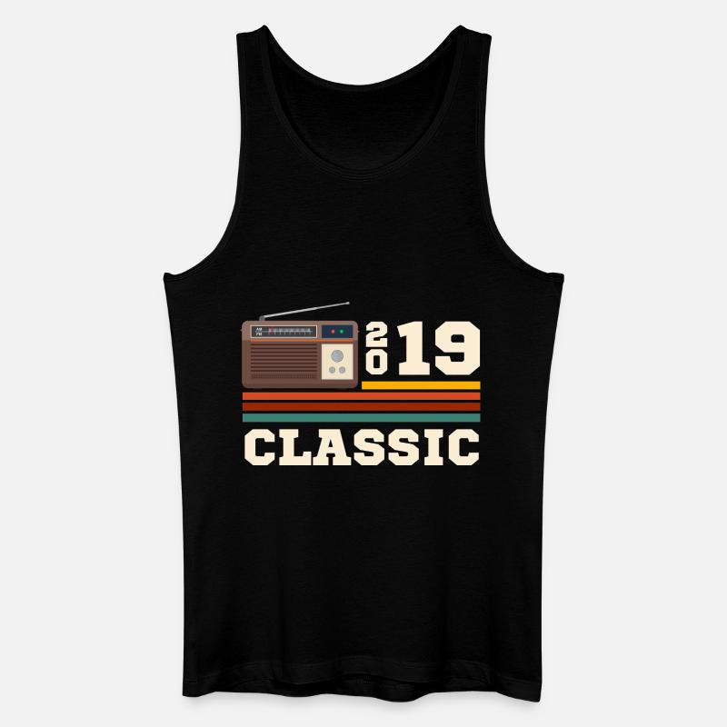Jubiläum 2019 Retro Klassiker - Männer Bio Tank Top - Schwarz
