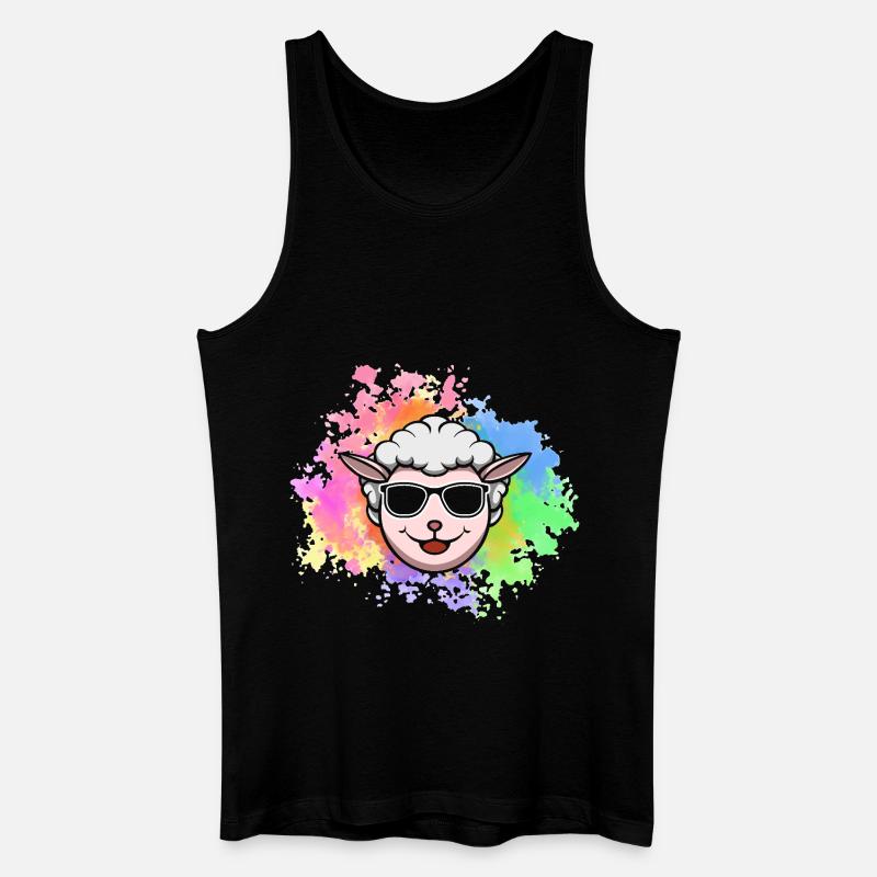 Schäfer Schaf - Männer Bio Tank Top - Schwarz