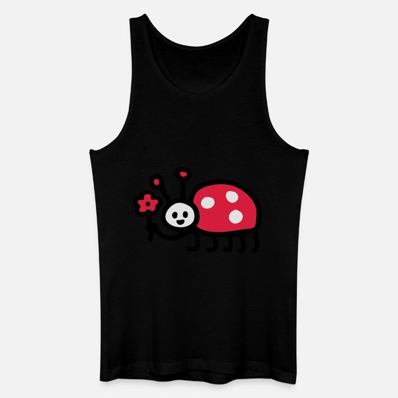 Marienkäfer - Blume 3 - Männer Bio Tank Top - Schwarz