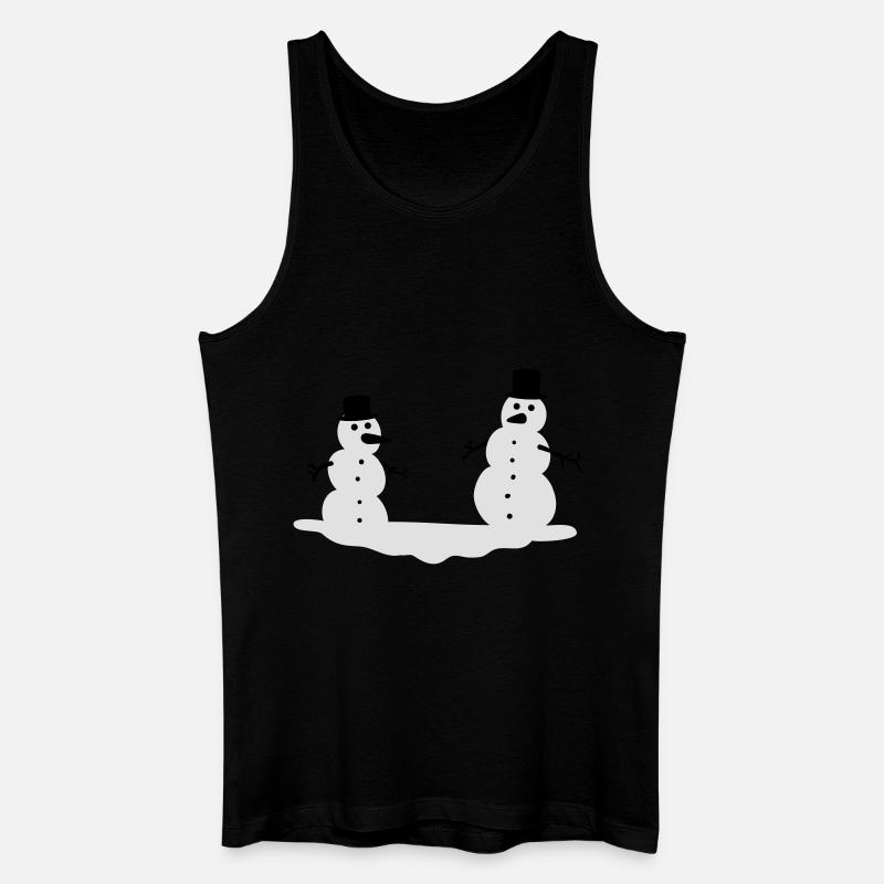Schneemänner - Männer Bio Tank Top - Schwarz