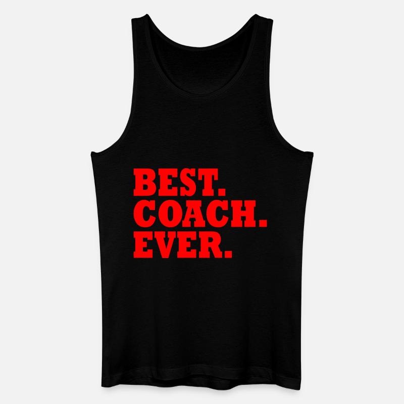Best coach ever - Männer Bio Tank Top - Schwarz