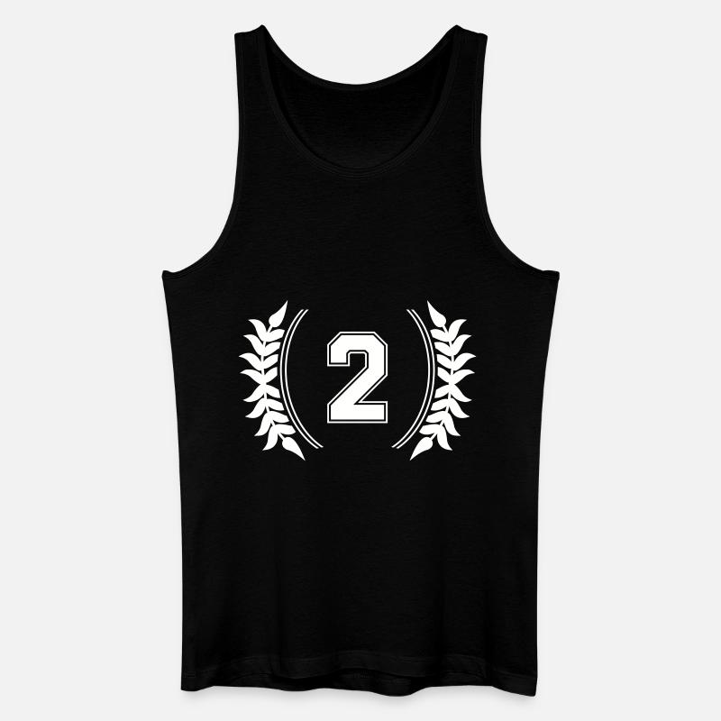 nummer 2 - Männer Bio Tank Top - Schwarz