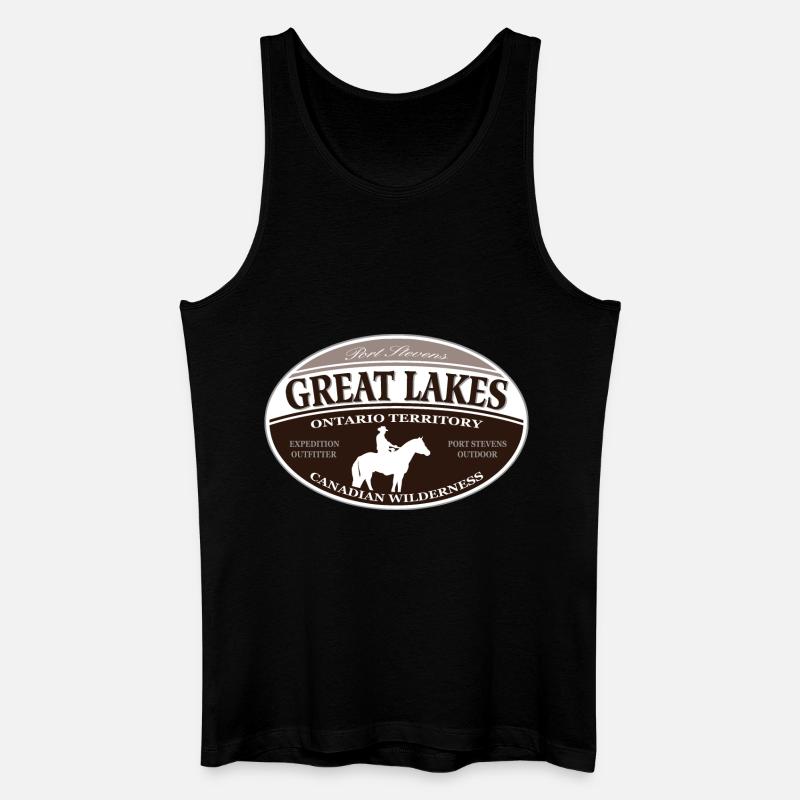 Great Lakes - Männer Bio Tank Top - Schwarz