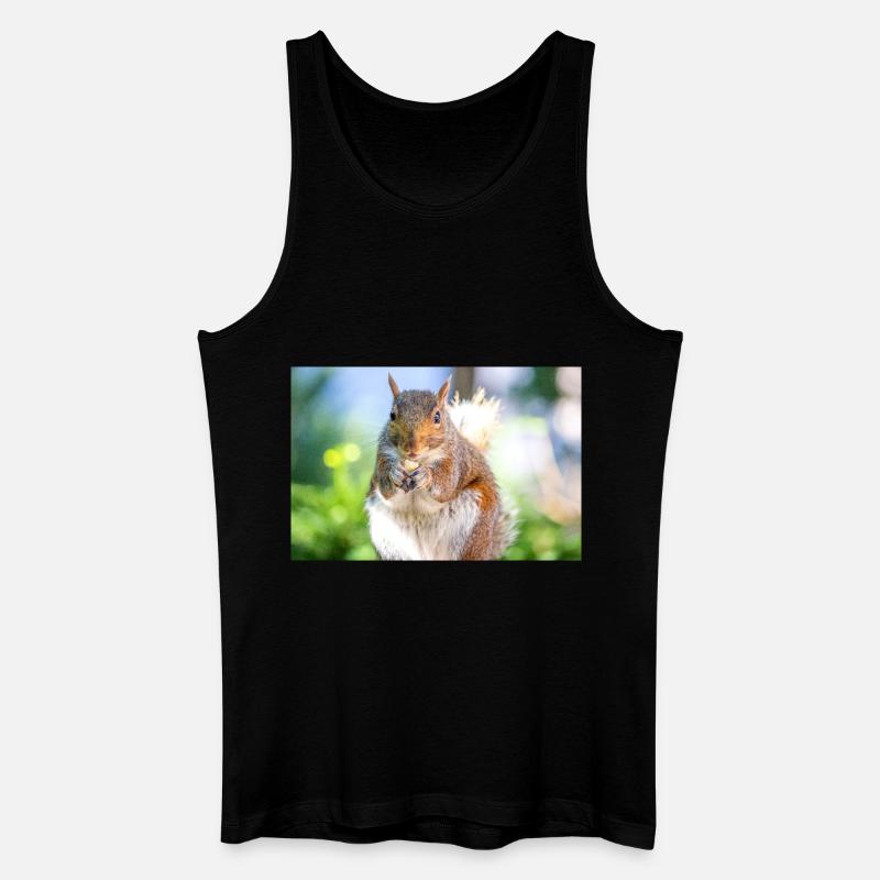 Grauhörnchen essen - Männer Bio Tank Top - Schwarz
